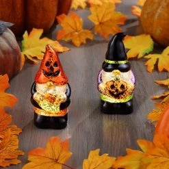 Mr. Halloween Mercury Glass LED Gnome Lights - 6" - Set of 2