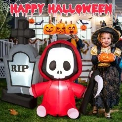 Costway 5ft Inflatable Halloween Ghost Holding Sickle & Tombstone Blow up Yard Decor 11 Costway 5ft Inflatable Halloween Ghost Holding Sickle & Tombstone Blow up Yard Decor -Hyde and Eek Cosplay Store GUEST 9650df79 103c 4448 b472 1cd83ca7e52c