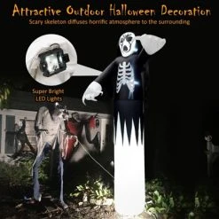 Tangkula 12 FT Halloween Inflatable Skeleton Decoration w/ Built-in LEDs Inflatable Scull Face Ghost 16 Tangkula 12 FT Halloween Inflatable Skeleton Decoration w/ Built-in LEDs Inflatable Scull Face Ghost -Hyde and Eek Cosplay Store GUEST 96640d01 ac80 4381 ac55 d4e702851d03