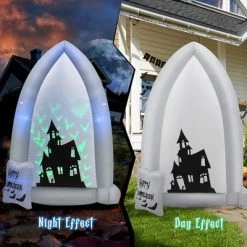 Costway 7 FT Halloween Inflatable Tombstone Yard Decoration w/Bat LED Projector -Hyde and Eek Cosplay Store GUEST 974d6e78 dd39 475d 9b6e d423fcc2556c