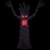 Northlight 55" LED Lighted Black Terrifying Tree Outdoor Halloween Decoration, Purple Lights