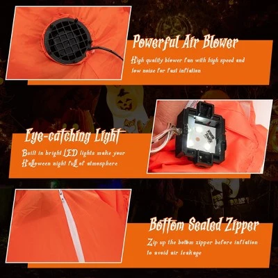 Costway 7.5 FT Long Halloween Inflatable Decor Spooky Ghost and Pumpkin w/Lights 4 Costway 7.5 FT Long Halloween Inflatable Decor Spooky Ghost and Pumpkin w/Lights - Image 4