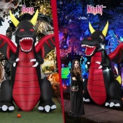 Costway 8 FT Halloween Inflatable Fire Dragon Giant Blow up Decoration with LED Lights -Hyde and Eek Cosplay Store GUEST 9c3a1867 4952 4434 8173 2ec43fc04c1a