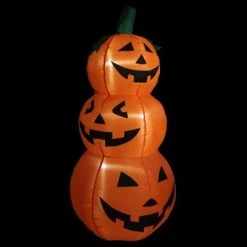 Northlight 3.5' Spooky Town LED Lighted Inflatable Jack-O-Lantern Trio Halloween Outdoor Yard Decoration