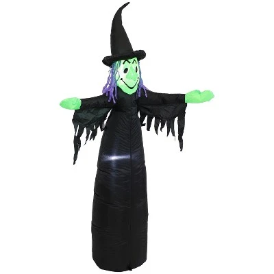 Sunnydaze Decor Sunnydaze Outdoor Wendolyn the Wicked Witch Self-Inflating Halloween Inflatable Yard Decoration with LED Lights and Built-In Fan - 5' 2 Sunnydaze Decor Sunnydaze Outdoor Wendolyn the Wicked Witch Self-Inflating Halloween Inflatable Yard Decoration with LED Lights and Built-In Fan - 5' - Image 2