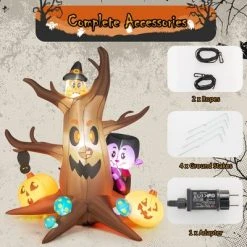 Costway 6ft Inflatable Halloween Dead Tree with Pumpkin Blow up Ghost Tree w/ RGB Lights -Hyde and Eek Cosplay Store GUEST a05d78b8 34b1 4c39 8636 87db1f392822