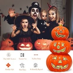 Costway Pre-Lit Halloween Pumpkin Lantern 3 Tiers Hand-Painted Ceramic Pumpkins -Hyde and Eek Cosplay Store GUEST a0d97161 c986 448f b889 adcb90e9b6c1