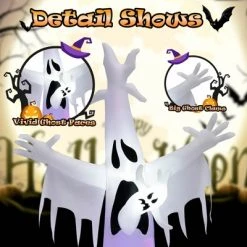 Costway 8FT Giant Halloween Inflatable Ghost Outdoor Decor w/LED Colorful Rotating Light -Hyde and Eek Cosplay Store GUEST a2f20038 9ede 42a5 a421 3ab299698cdb