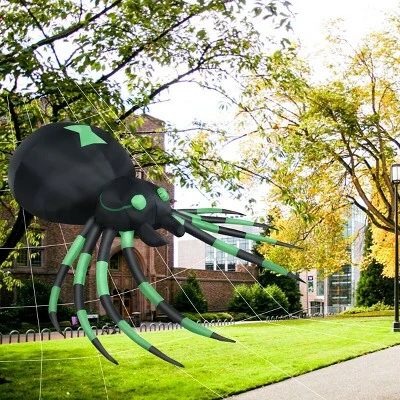 Costway 6FT Halloween Inflatable Blow-Up Spider w/ LED Lights Outdoor Yard Decoration 2 Costway 6FT Halloween Inflatable Blow-Up Spider w/ LED Lights Outdoor Yard Decoration - Image 2