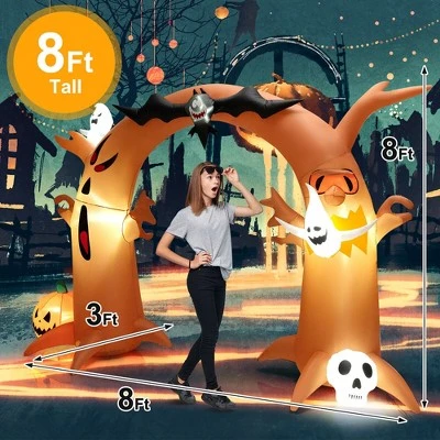 Costway 8 Ft Tall Halloween Inflatable Dead Tree Archway Decor w/ Bat Ghosts & LED Lights 3 Costway 8 Ft Tall Halloween Inflatable Dead Tree Archway Decor w/ Bat Ghosts & LED Lights - Image 3