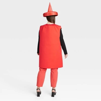 Hyde & EEK! Boutique Adult Ketchup Halloween Costume with Headpiece One Size - Hyde & EEK! Boutique™ 2 Hyde & EEK! Boutique Adult Ketchup Halloween Costume with Headpiece One Size - Hyde & EEK! Boutique™ - Image 2