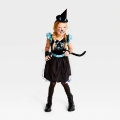 Kids' Pom Pom Cat Witch Halloween Costume Dress with Accessories - Hyde & EEK! Boutique™ -Hyde and Eek Cosplay Store GUEST ae619fe0 7434 4461 9e48 efbbd08a86ff 2
