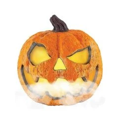 Dekko Toys Tekky Toys Misting LED Lighted Pumpkin Halloween Decoration - 9 in x 8.5 in - Orange
