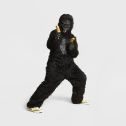 Kids' Gorilla Halloween Costume Jumpsuit with Mask - Hyde & EEK! Boutique™ Black