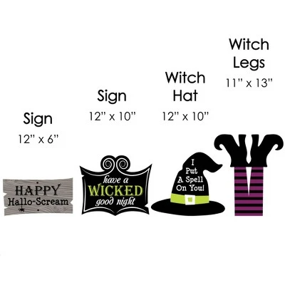 Big Dot of Happiness Happy Halloween - Witch Lawn Decorations - Outdoor Halloween Yard Decorations - 10 Piece 5 Big Dot of Happiness Happy Halloween - Witch Lawn Decorations - Outdoor Halloween Yard Decorations - 10 Piece - Image 5