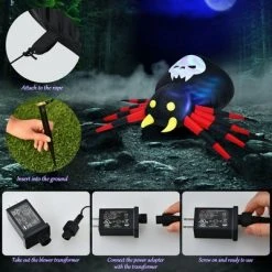 Costway 6.5FT Inflatable Halloween Spider Long Outdoor Indoor Blow Up Spider -Hyde and Eek Cosplay Store GUEST b1b652f2 e0fc 43d7 947f c430c0544220