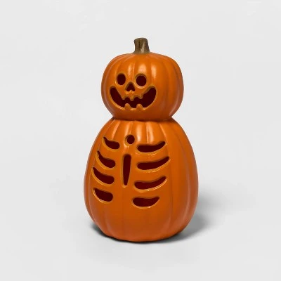 Hyde & EEK! Boutique Light Up Double Stack Pumpkin Skeleton Halloween Decorative Prop - Hyde & EEK! Boutique™ 2 Hyde & EEK! Boutique Light Up Double Stack Pumpkin Skeleton Halloween Decorative Prop - Hyde & EEK! Boutique™ - Image 2