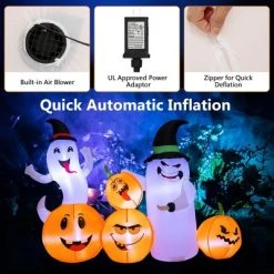 Costway 6 FT Long Halloween Inflatable Decor 4 Pumpkins & Ghosts w/ Built-in LED Lights 11 Costway 6 FT Long Halloween Inflatable Decor 4 Pumpkins & Ghosts w/ Built-in LED Lights -Hyde and Eek Cosplay Store GUEST b2083b53 a8fb 40c5 9055 9949b16789e9