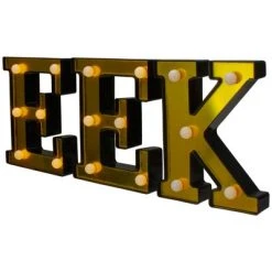 Northlight 6.5" LED Lighted Gold EEK Halloween Marquee Sign -Hyde and Eek Cosplay Store GUEST b2641d26 d64a 45bc 9165 974442e33c31