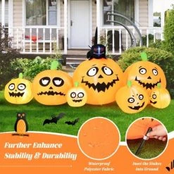 Costway 8FT Long Halloween Inflatable Pumpkins Self Inflating Halloween Pumpkin Patch Lanterns -Hyde and Eek Cosplay Store GUEST b8ee2477 587f 4911 8d30 e436da954c5a
