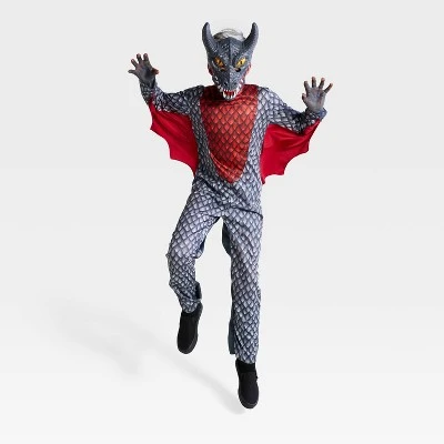 Kids' Black Dragon Halloween Costume Jumpsuit with Headpiece - Hyde & EEK! Boutique™ Multi-colored 2 Kids' Black Dragon Halloween Costume Jumpsuit with Headpiece - Hyde & EEK! Boutique™ Multi-colored - Image 2