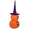Northlight 30" Pop Up Lighted Tinsel Stacked Jack-O-Lanterns Halloween Decoration