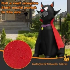 Costway 4.7 FT Halloween Inflatable Vampire Black Cat with Red Cloak Blow-up Decoration -Hyde and Eek Cosplay Store GUEST b9cb1167 30b4 4970 af0b 11203b1a9eda