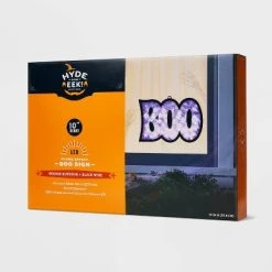 Hyde & EEK! Boutique 10" LED Hanging 'BOO' with Flame Effect Purple Halloween Silhouette Light - Hyde & EEK! Boutique™ -Hyde and Eek Cosplay Store GUEST bac4692b 17ca 4b1f 9c51 ec4aa195faa8