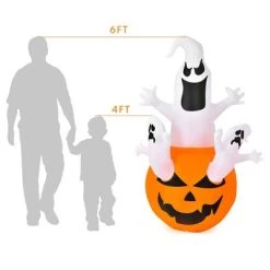 Costway 6FT Halloween Inflatable Ghost Pumpkin-Halloween Blow Up Yard Decoration 10 Costway 6FT Halloween Inflatable Ghost Pumpkin-Halloween Blow Up Yard Decoration -Hyde and Eek Cosplay Store GUEST c02b570e fdf3 460c bb28 8a5d5ff787a0