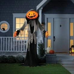 Hyde & EEK! Boutique 8' Light and Sound Pumpkin ‘Lewis’ Halloween Ghoul - Hyde & EEK! Boutique™