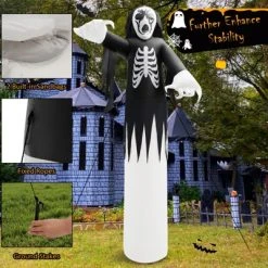 Tangkula 12 FT Halloween Inflatable Skeleton Decoration w/ Built-in LEDs Inflatable Scull Face Ghost 12 Tangkula 12 FT Halloween Inflatable Skeleton Decoration w/ Built-in LEDs Inflatable Scull Face Ghost -Hyde and Eek Cosplay Store GUEST c6f54a04 e488 4bb3 bdcc 844e758d5cd2