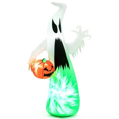 Costway 6 FT Inflatable Halloween Hunting Ghost with Pumpkin w/Spinning Lamp 9 Costway 6 FT Inflatable Halloween Hunting Ghost with Pumpkin w/Spinning Lamp - Image 9