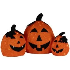 Northlight Set of 3 Spooky Town LED Lighted Jack O' Lantern Outdoor Halloween Decorations -Hyde and Eek Cosplay Store GUEST cb9012d7 3424 4c96 8947 40038576302f