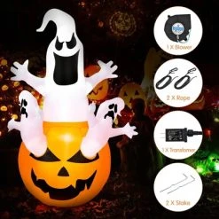 Costway 6FT Halloween Inflatable Ghost Pumpkin-Halloween Blow Up Yard Decoration 8 Costway 6FT Halloween Inflatable Ghost Pumpkin-Halloween Blow Up Yard Decoration -Hyde and Eek Cosplay Store GUEST cc1a09d0 6ef1 48ae a320 bb3aec32cd81