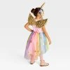 Toddler Rainbow Unicorn Halloween Costume Dress with Headpiece - Hyde & EEK! Boutique™ Multi-colored