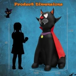 Costway 4.7 FT Halloween Inflatable Vampire Black Cat with Red Cloak Blow-up Decoration -Hyde and Eek Cosplay Store GUEST ce9d76d6 ab62 4a70 a4d3 33bbcbe88201