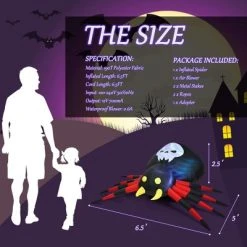 Costway 6.5FT Inflatable Halloween Spider Long Outdoor Indoor Blow Up Spider -Hyde and Eek Cosplay Store GUEST d40ded65 9d47 4506 a544 76b3c982c846