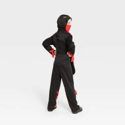 Kids' Light Up Snake Ninja Halloween Costume Jumpsuit with Mask - Hyde & EEK! Boutique™ Red