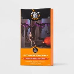 Hyde & EEK! Boutique 9' Incandescent Gauze Garland Halloween Purple String Lights - Hyde & EEK! Boutique™