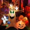 Costway 8 FT Halloween Outdoor Dead Tree Bright Halloween Outdoor Decoration with Stakes & Tethers