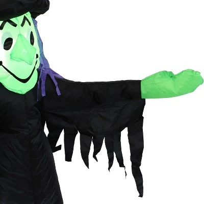Sunnydaze Decor Sunnydaze Outdoor Wendolyn the Wicked Witch Self-Inflating Halloween Inflatable Yard Decoration with LED Lights and Built-In Fan - 5' 5 Sunnydaze Decor Sunnydaze Outdoor Wendolyn the Wicked Witch Self-Inflating Halloween Inflatable Yard Decoration with LED Lights and Built-In Fan - 5' - Image 5