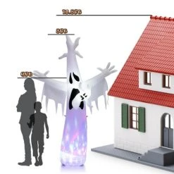 Costway 8FT Giant Halloween Inflatable Ghost Outdoor Decor w/LED Colorful Rotating Light -Hyde and Eek Cosplay Store GUEST dd4e358f 1e88 4ae8 bf66 6e30d0c07f3e