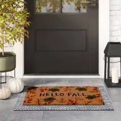 Hyde & EEK! Boutique 1'2"x2'6" 'Hello Fall' Leaves Coir Halloween Doormat - Hyde & EEK! Boutique™