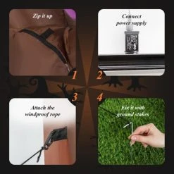 Tangkula 6 FT Tall Halloween Inflatable Decoration Outdoor Blow Up Dead Tree with Vampire Owl Bat Pumpkin Bright LED & RGB Lights -Hyde and Eek Cosplay Store GUEST de93d2d4 ef5a 4cca bdbc bde8154c73ed