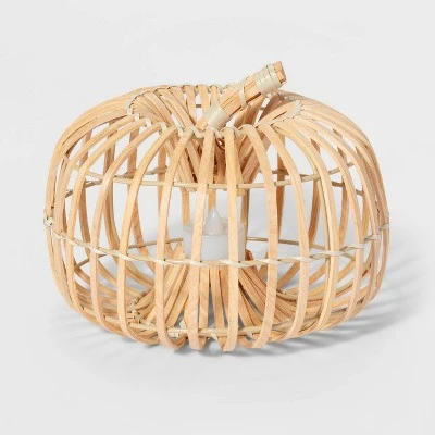 Hyde & EEK! Boutique Harvest Light Up Woodchip Woven Medium Pumpkin - Hyde & EEK! Boutique™ 2 Hyde & EEK! Boutique Harvest Light Up Woodchip Woven Medium Pumpkin - Hyde & EEK! Boutique™ - Image 2