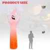 Costway 12 Ft Halloween Inflatable Ghost Yard Decoration w/ Built-in LED Lights