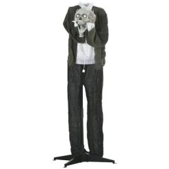 Outsunny 57" Life Size Outdoor Halloween Decorations Hanging Talking Skeleton Ghost, Animated Prop with Sound and Motion Activated, Light Up Eyes -Hyde and Eek Cosplay Store GUEST e0df651a 8a25 4a19 ab60 3a3e74450033