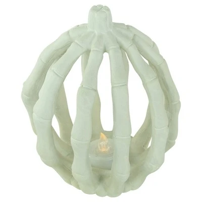 Northlight 6.25" LED Lighted Skeleton Pumpkin Halloween Decoration - Battery Operated 1 Northlight 6.25" LED Lighted Skeleton Pumpkin Halloween Decoration - Battery Operated