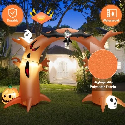 Costway 8 Ft Tall Halloween Inflatable Dead Tree Archway Decor w/ Bat Ghosts & LED Lights 4 Costway 8 Ft Tall Halloween Inflatable Dead Tree Archway Decor w/ Bat Ghosts & LED Lights - Image 4