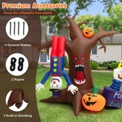 Costway 8 FT Halloween Inflatable Tree Giant Blow-up Spooky Dead Tree with Pop-up Clowns -Hyde and Eek Cosplay Store GUEST e9185d8c 7f51 4d59 82d2 584983b5135e